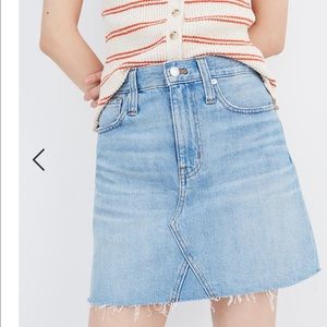 Madewell A line jean skirt